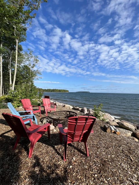 Firepit view, just steps from the house.