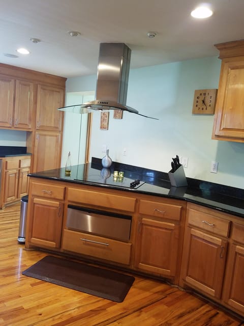 Closer view of cooktop (very clean)