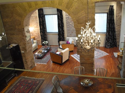 View of the livingroom from the mezzanine