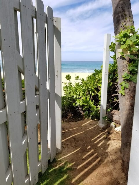 The gate from our yard to the beach.