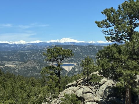 In-home pic of Rocky Mountain National Park 14er Long's Peak and Gross Reservoir