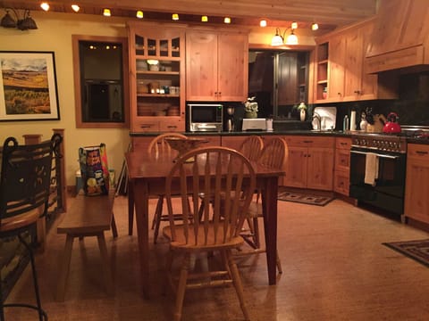 Dinning table and kitchen