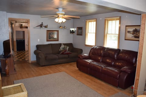Family Room - TV has been upgraded to a large screen LCD.