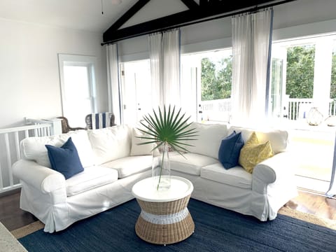 Upper living room seating.