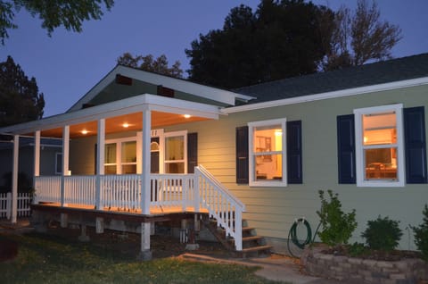 Front of House at night