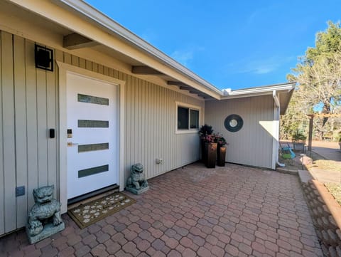 Pathway from driveway to front entry.