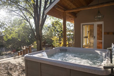 Spa close to master bedroom, view of the town, mountains and very private.