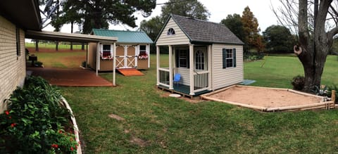 Let's do the playhouse and sandbox!