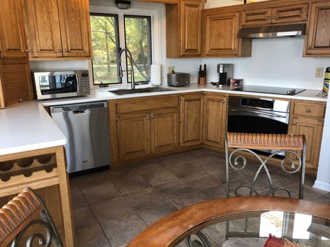 Kitchen w/ new appliances, Kohler sink, upscale cookware and extensive spices.