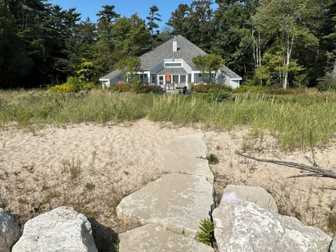 The Sand Castle Beach House from Lake Michigan