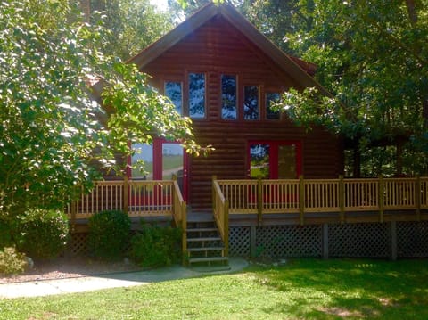 Side view of Deer Creek Cabin. Beautiful Views!