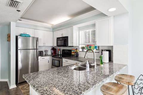 Keurig and Drip Coffee Machines in your fully stocked kitchen.