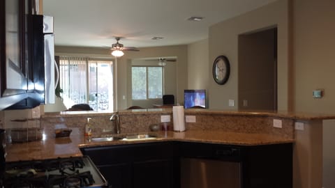 Kitchen to living room view