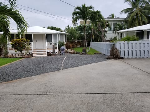 Off street parking. Each Bungalow has 1 parking spot within our gated area.
