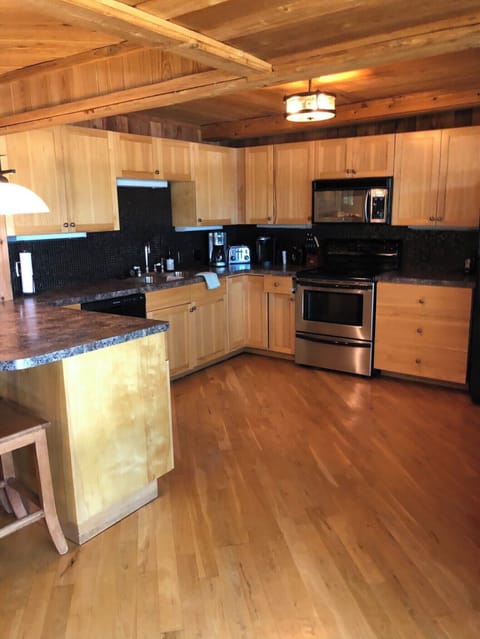 One of two modern and fully equipped kitchens