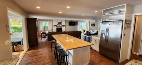 View from kitchen to Living Room. Open floor plan!