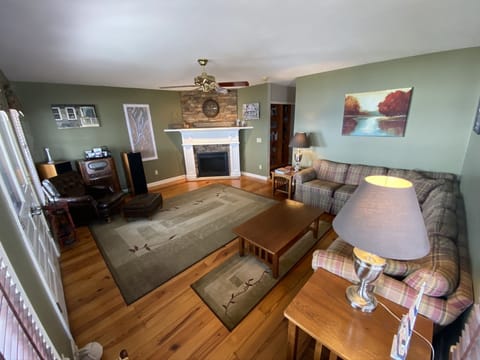 Gas fireplace in family room