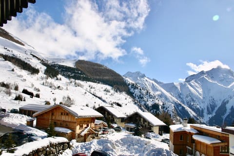 An Alpine wonderland seen from our balcony 