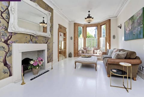 Former painted floor boards now natural oak wood floor