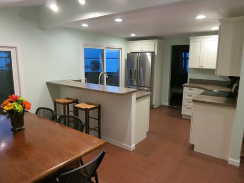 View of the newly remodeled kitchen