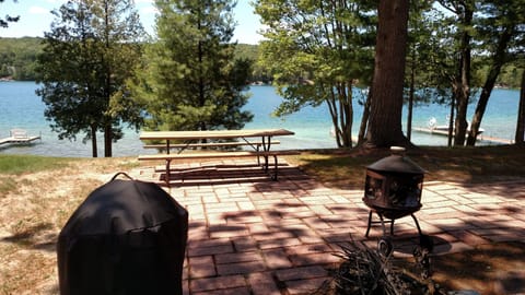 Summer view of lake from patio.