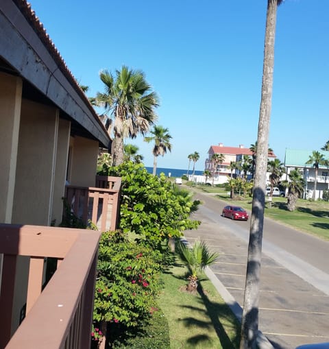 View of the ocean from the balcony.