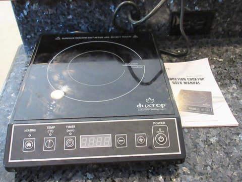 Portable induction cooktop for you to prepare meals.
