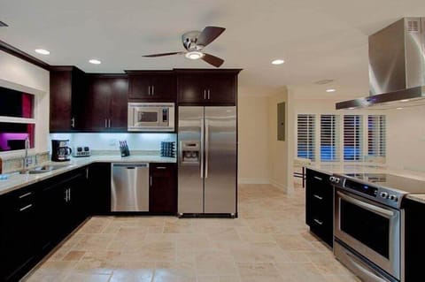 Large Kitchen with Stainless Appliances
