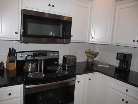 Kitchen that's ready for a cup of coffee and breakfast in bed!