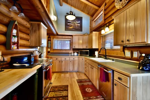 Very well stocked kitchen for any chef.