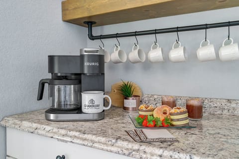 Get your caffeine fix at our coffee bar! From Keurig pods or fresh drip coffee.