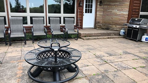 Hang out on the front patio and cook some dinner on our weber gas grill