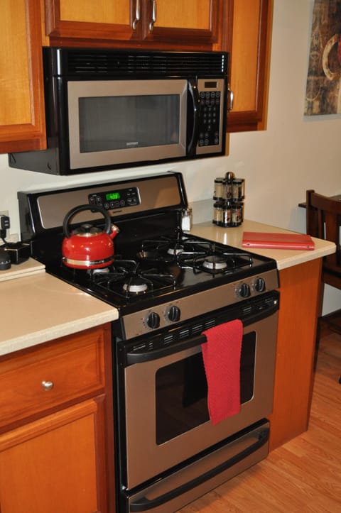 Gas stove and microwave for your use