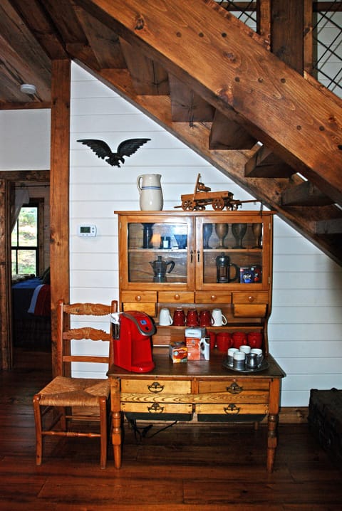 The gourmet coffee bar has a Keurig plus the ability to brew your own coffee.