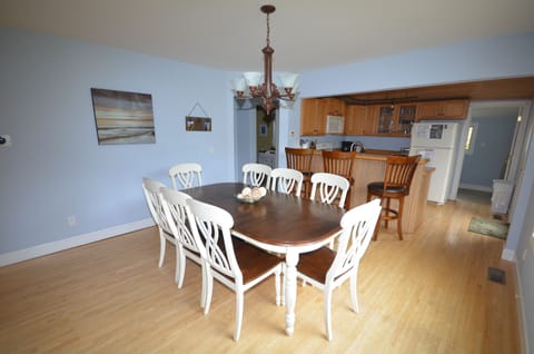 Kitchen and dining - Cookware, Coffee maker, Dishwasher, Full kitchen, Microwave, Oven, Refrigerator, Stove, Toaster, Dishes & utensils, Pantry items, Dining table.