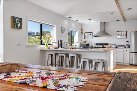 Need a snack during game night? The kitchen is steps away