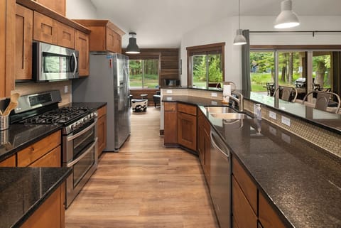 Tamarack Lodge. - Granite kitchen with stainless appliances.