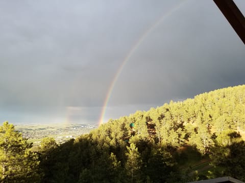 Evening shower beyond Apex Park facing East