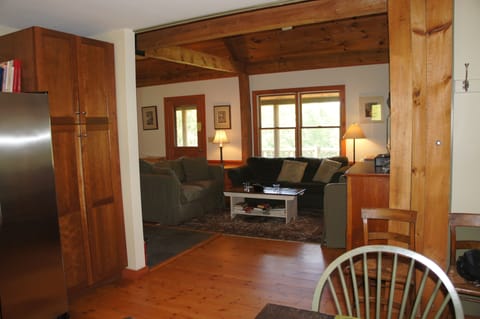 The front half of the main living area, off the kitchen
