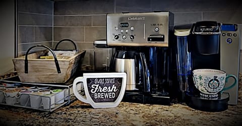 Coffee or tea for 1 or even more. We keep them stocked