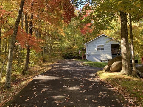 Enjoy the seasons at the Bear Whisperer Chalet on the border of the GSMNP!