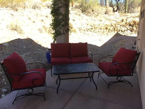 Seating on your private patio. 