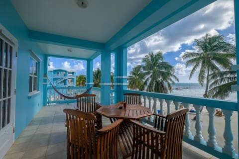 Veranda includes table as well as hammock for your comfort
