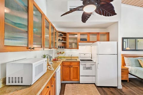 Functional Kitchen with Warm Wood Cabinets