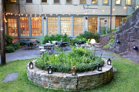 The gardens are pollinator friendly and change throughout the season. 