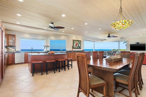 modern oceanfront house with open-air living and sunset 360 per year.