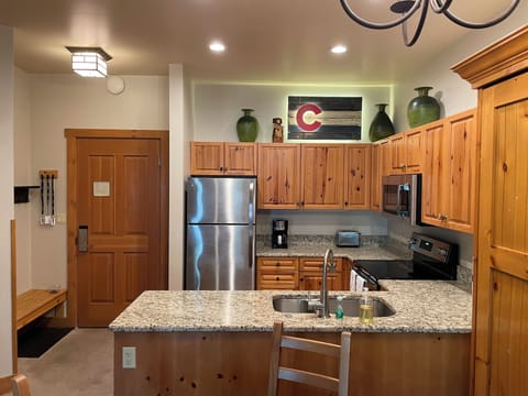 Kitchen stocked with everything you'd need.