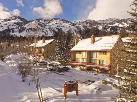 JH Mountian Resort towers over the condo!