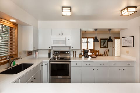 Kitchen with pass through to dining room