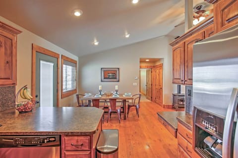 Floor plan allows those prepping meals to interact with the group.